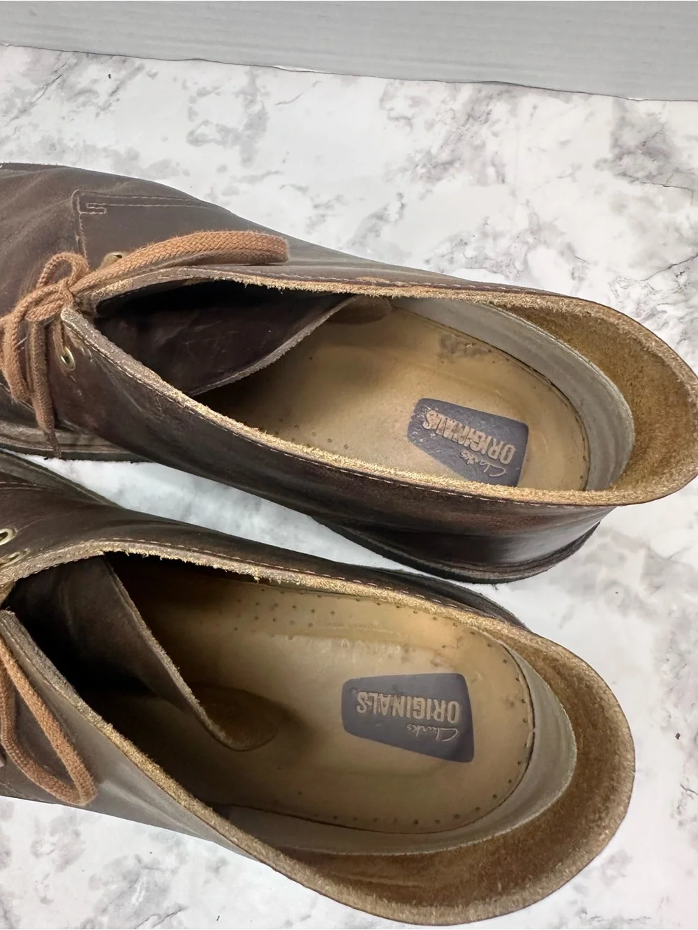 Clarks Originals Desert Boots Brown Leather Chukka Boots Men's Size 13